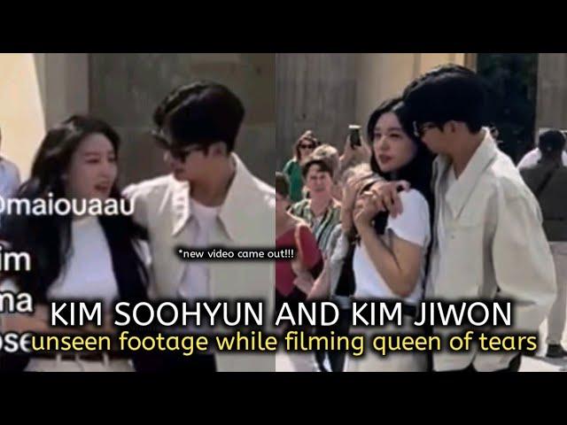 kim soohyun and kim jiwon new footage filming queen of tears in germany (they're so sweet)