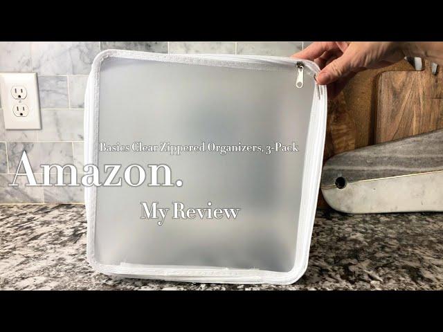 Amazon Basics Clear Zippered Organizers, 3-Pack | Review