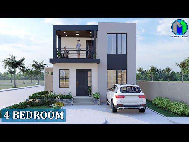 Small House Design with 4 Bedrooms