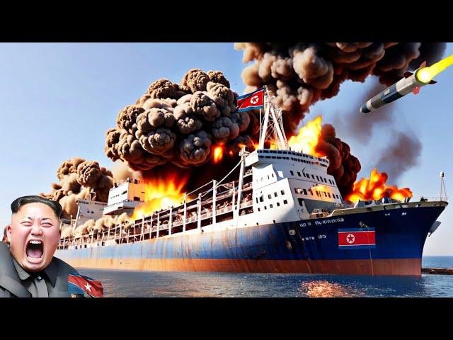 2 hours ago! North Korea's largest nuclear ship destroyed in Black Sea by Ukrainian missile attack