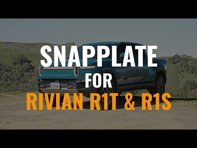 No Drill License Plate Mount for Rivian R1T & R1S - SnapPlate by EveryAmp