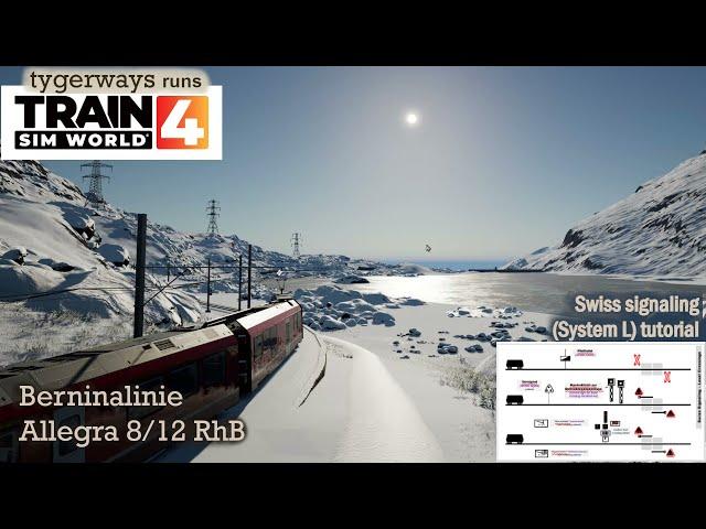 Swiss Signaling (System L): Group Signals, Level Crossings | Berninalinie (Train Sim World tutorial)