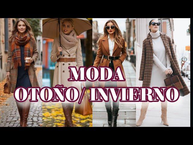 MODA TENDENCIA OTOÑO INVIERNO 2024-2025 LOOKS Y COMBINACIONES CASUALES Y ELEGANTES PARA INVIERNO️
