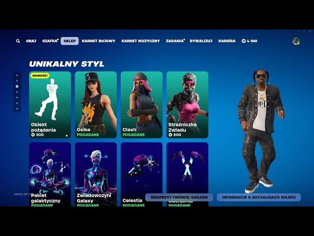 SKLEP FORTNITE 9.11.2024 *NOWA EMOTKA OBIEKT POŻĄDANIA, SLIM SHADY, OSIKA, LADY LOS, CLASH*