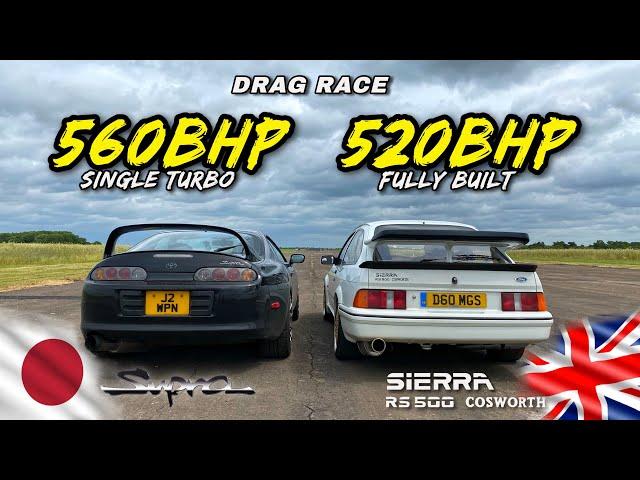 ICONIC LEGENDS.. 520HP FORD SIERRA RS500 v 560HP TOYOTA SUPRA