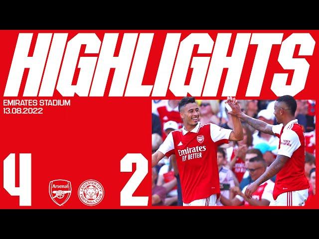 HIGHLIGHTS | Arsenal vs Leicester City (4-2) | Gabriel Jesus (2), Xhaka, Martinelli