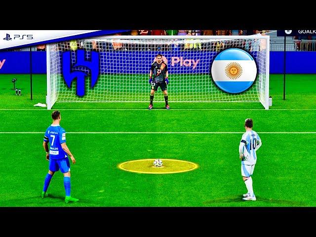 AL HILAL vs ARGENTINA l RONALDO, MESSI, NEYMAR, VINI JR, HAALAND, MBAPPE l FC 25 PENALTY SHOOTOUT