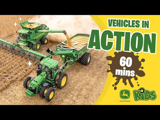 Tractors, Farmers, and Construction Vehicles at Work! 1 hour ‍ | John Deere Kids