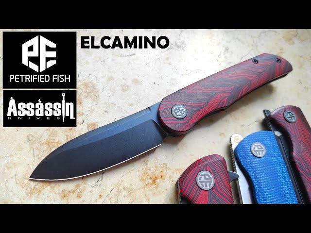  NEW Petrified Fish Elcamino PFE16 Assassin Knives Design