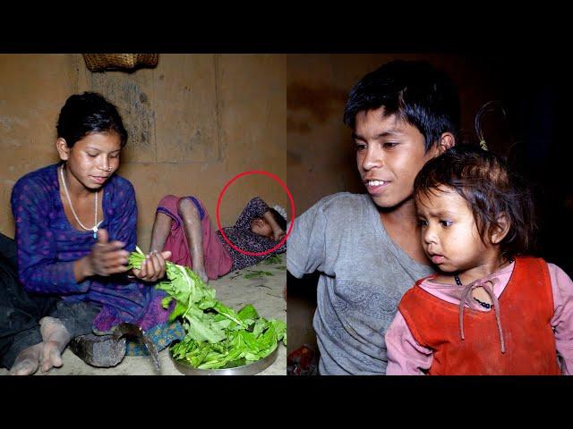 dharme family cooking mustard soup curry & rice || Rural Nepal || village Nepal @ruralnepall