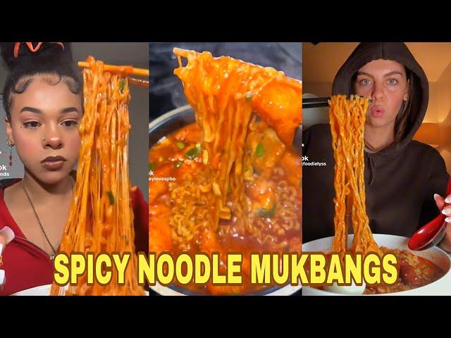 Spicy Samyang Noodles Mukbang Compilation