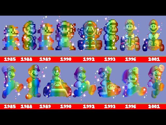 Evolution of Super Mario Using Super Stars in Super Mario Games And Mario Kart Games (1985-2024)