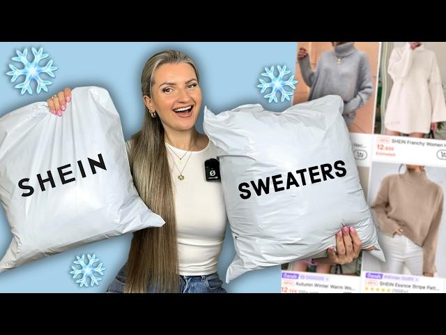 HUGE SHEIN FALL/WINTER SWEATERS TRY ON HAUL *unpacking, reviews and ratings* 