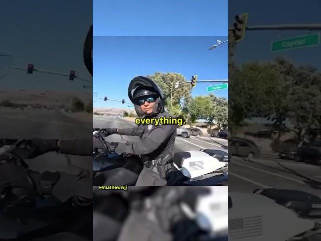 Chill Cop Catches Biker With No Plates