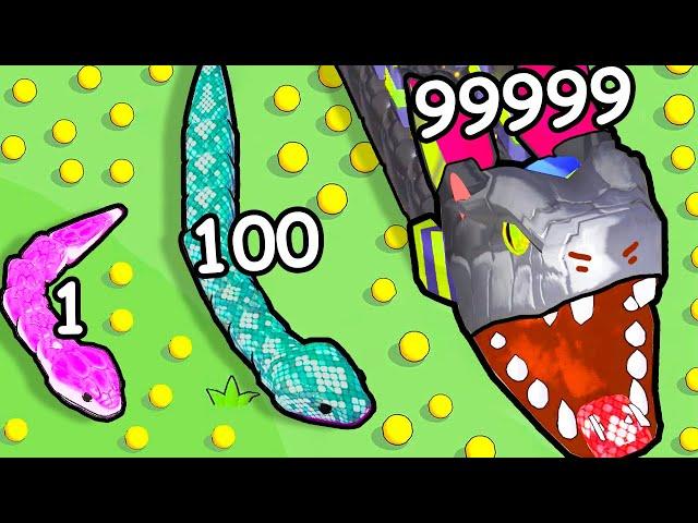 UPGRADED to MEGA SNAKE and DEFEATED ALL THE BOSSES  Evolution in Snake Clash [New Part]