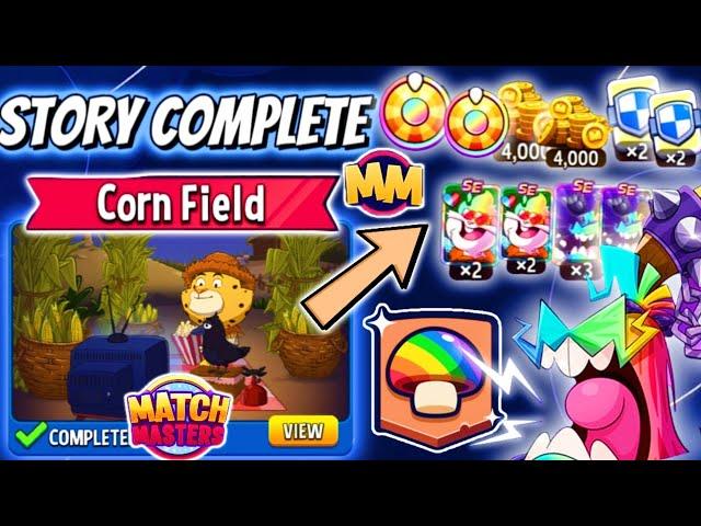 CORN FIELD STORY COMPLETE | MIGHTY MUSHROOMS BLOW 'EM UP Solo Challenge 100000 | Match Masters