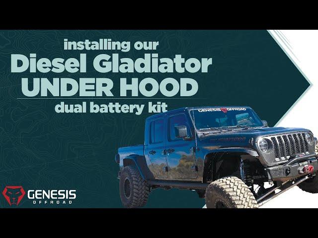 Diesel Gladiator Dual Battery Kit Under Hood Installation