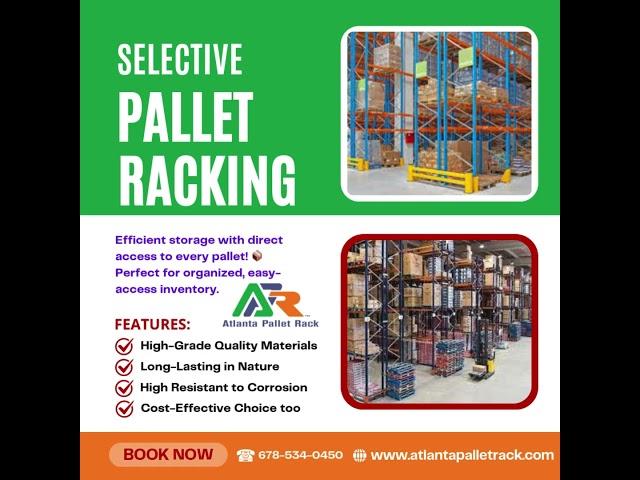 Maximizing Warehouse Space: Selective Pallet Racking by Atlanta Pallet Rack #palletracking