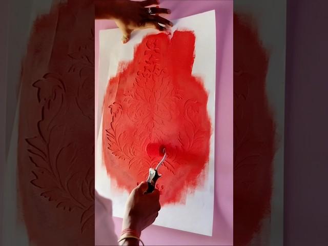 Beautiful Wall Stencil design || Best  Wall Stencil design || #short   #shorts #walldesign #stencil