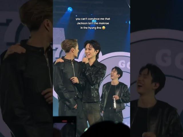 The other hyungs can’t stop laughing  #got7 #jacksonwang #got7jackson