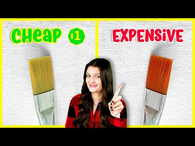 Cheap vs Expensive Acrylic Paint BRUSHES  Painting Tips for Beginners