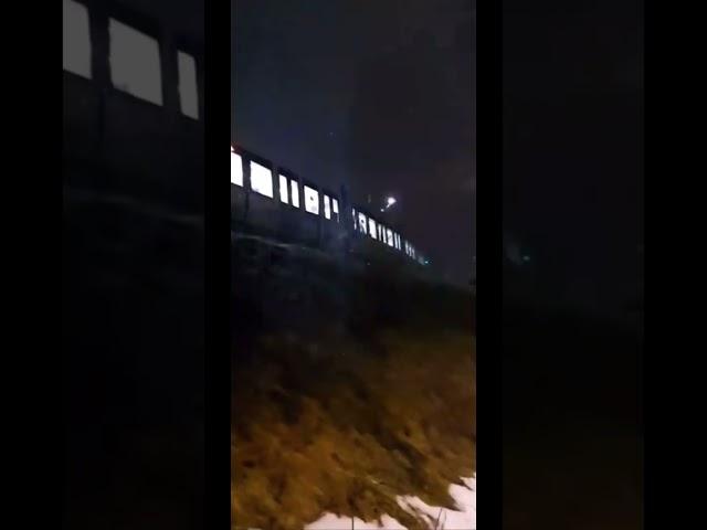 Ottawa light rail train during ice storm sparks go flying #viral