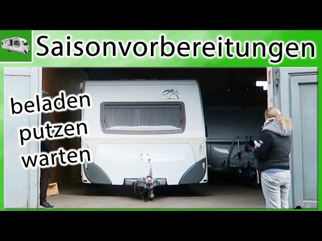 Wohnwagen für Saison vorbereiten | Batterie anschließen | Putzen | warten | beladen