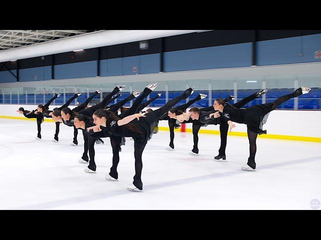 "Love is Blindness" Les Supremes Senior practices their 2024 Synchronized Skating Short Program