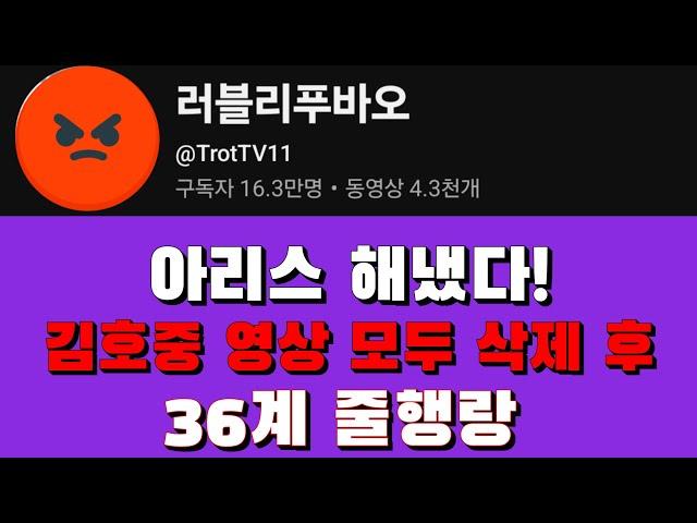 김호중 허위사실 유포 '러블리 푸바오' 김호중 관련 모든 영상 삭제후 36계 줄행랑..아리스가 해냈다