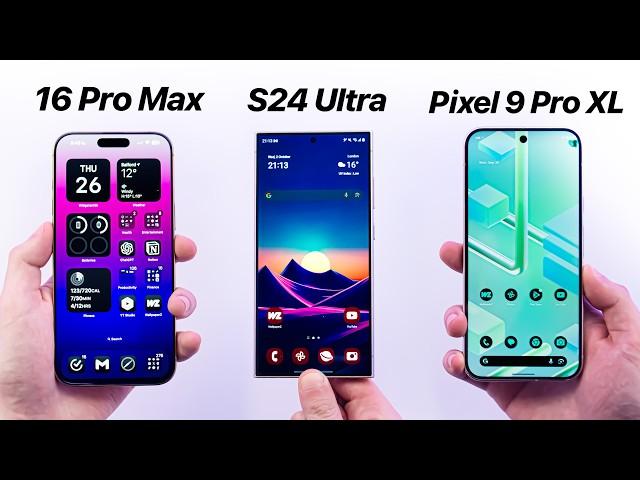 iPhone 16 Pro Max vs S24 Ultra vs Pixel 9 Pro XL - The BEST 2024 Smartphone?