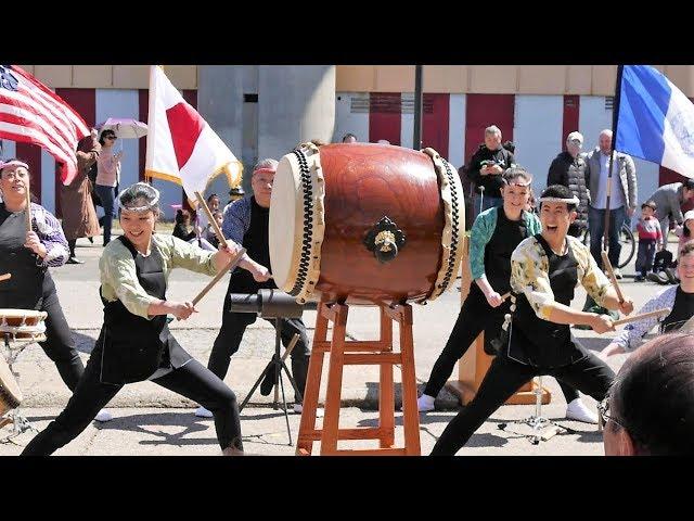 ⁴ᴷ Soh Daiko : Matsuri & Yodan Uchi - Japanese Taiko Drumming at Flushing Meadows Park (April 2018)