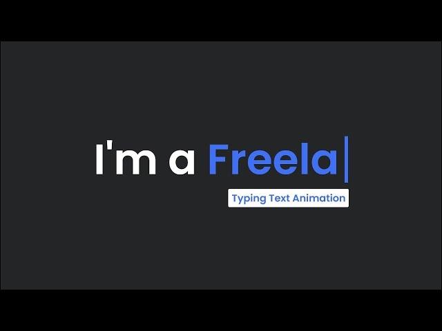 CSS Text Typing Animation | Multiple Text Typing Animation | Text Effect in CSS