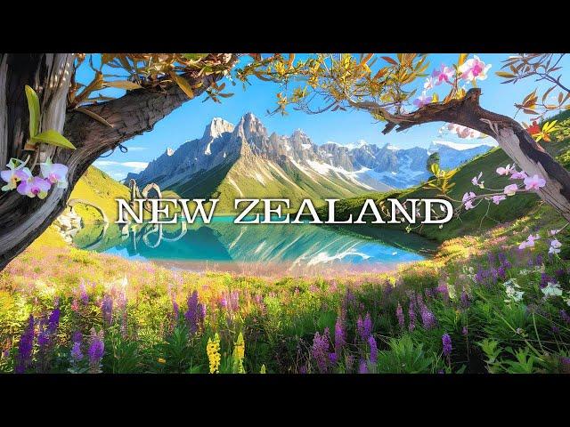 NEW ZEALAND (4K UHD) Ambient Drone Film + Best Ambient Music For Meditation, Stress Relief & Yoga