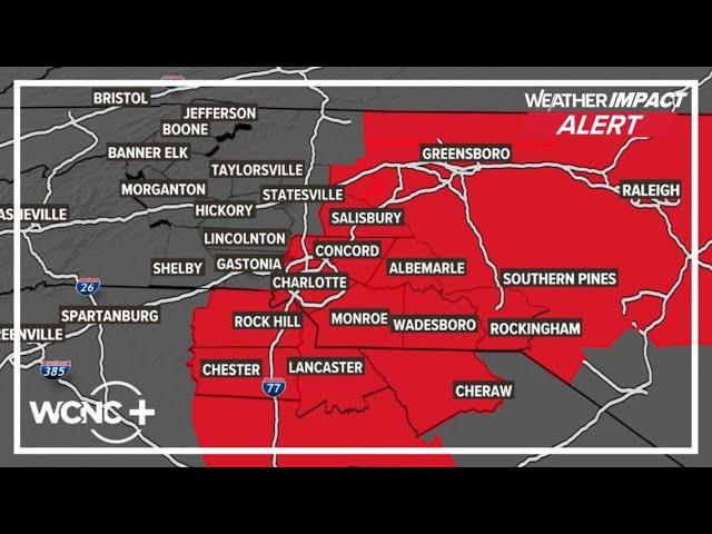 8 a.m. severe weather update | Tornado Watch issued for Charlotte, NC