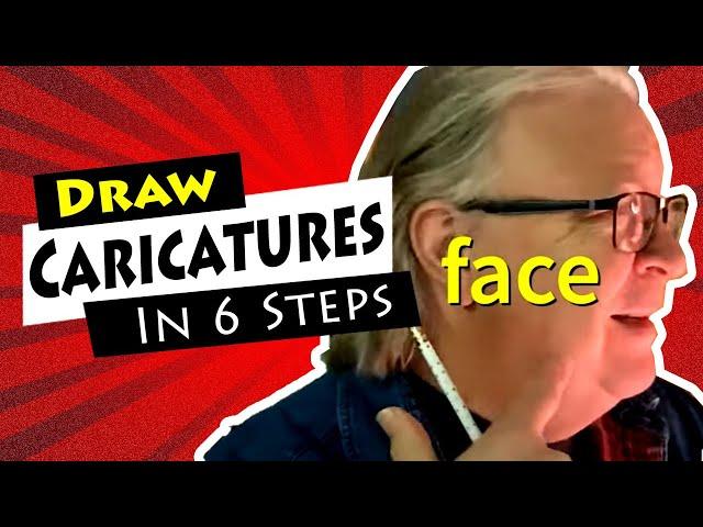 Draw a caricature in 6 steps