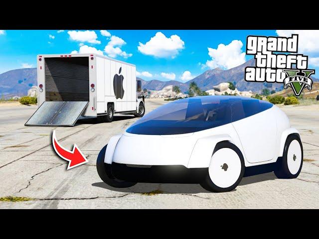 I stole APPLE'S ELECTRIC CAR in GTA 5!! (SUPER RARE)