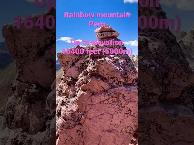 Amazing colorful rainbow mountain in Peru, 3-4 hr from Cusco, up to elevation of 16400 feet!