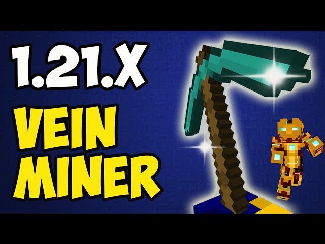 Minecraft 1.21.4 VEINMINER MOD - how to use (Spotlight) (Forge & Neoforge)