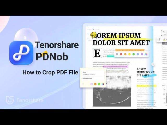 Tenorshare PDNob Guide | How to Crop PDF File