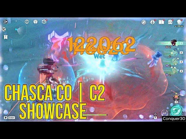 Showcase Chasca C0 | C2 Constellations | Comparison | 5 2 Genshin impact