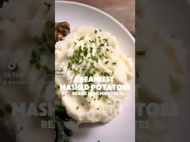 Creamy mashed potatoes - Ready in 20 minutes #potatoes #mashedpotatoes #recipe #dinner #recioes