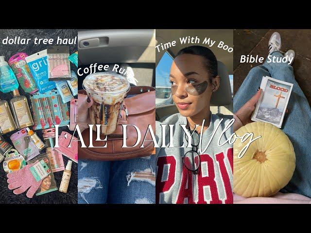 FALL DAILY VLOG: shopping, dollar tree haul, Bible Study, quality time with bae, coffee run & more!