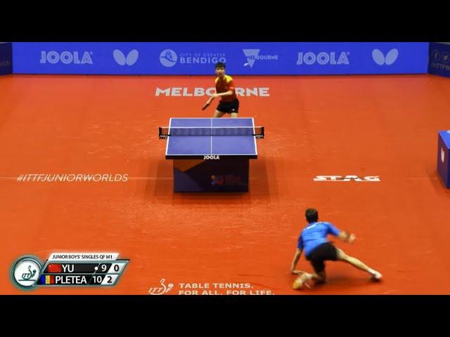 Unbelievable rally in table tennis! Cristian Pletea - Heyi Yu: 39 shots and one fall