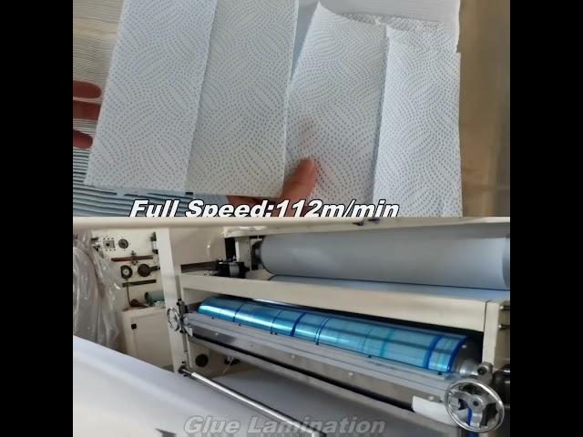 Good Quality N Z Fold Hand Towel Paper Glue Lamination Machine #shorts #machine #tissuemachine