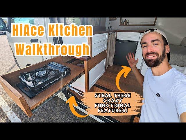 Detailed Kitchen Tour - Practical Toyota HiAce Campervan Kitchen