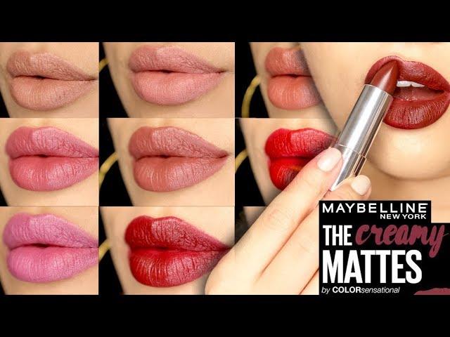 Maybelline Creamy Mattes Lipstick | Lip Swatch  | LUNA