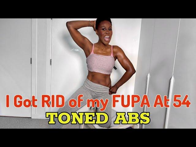 HOW TO GET RID OF BELLY FAT & THAT FUPA AT 54! FAB ABS WITH A CHAIR 🪑FOR THOSE WITH KNEE ISSUES! 