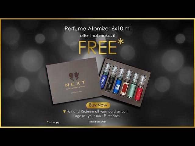 NEXT Luxury Perfume Atomizer Set - 6x10 ml Sampler Pack