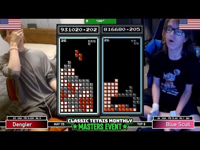 WORLD CLASS EFFICIENCY!! Dengler, Blue Scuti | Top 8 | Classic Tetris Monthly Masters Event May 2025