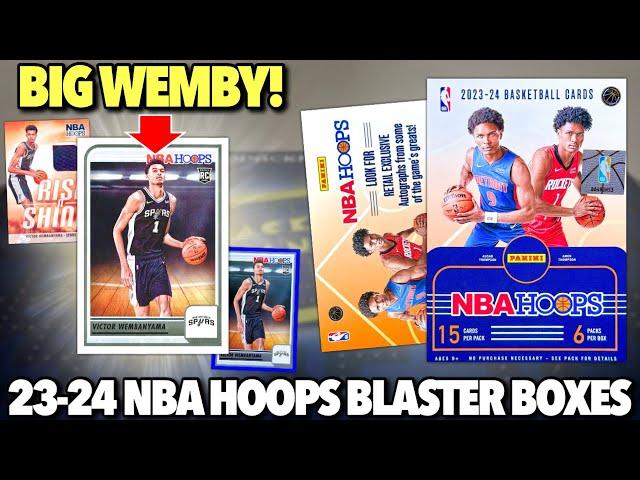 *WE GOT A BIG WEMBY!!! * 2023-24 Panini NBA Hoops Basketball Retail Blaster Box Review x3